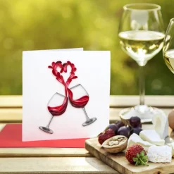 Online A Toast to Love Quilling Card Love Cards