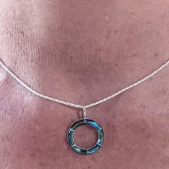 Clearance Abalone Inlay Circle Necklace Necklaces