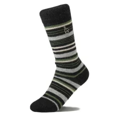 Outlet Alpaca Stripe Socks Moss Socks