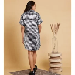 Hot Amaris Dress Black Houndstooth Women Dresses | Women’s Sale