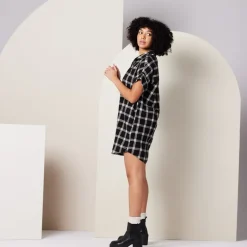 Sale Amaris Dress Black/Taupe Plaid Women Women’s Sale | Dresses