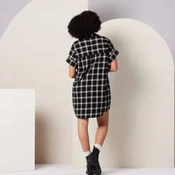 Sale Amaris Dress Black/Taupe Plaid Women Women’s Sale | Dresses