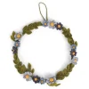 New Anemone Felt Wreath Blue Wall Decor | Felt Flowers