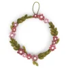 Discount Anemone Felt Wreath Dusty Rose Wall Decor | Felt Flowers