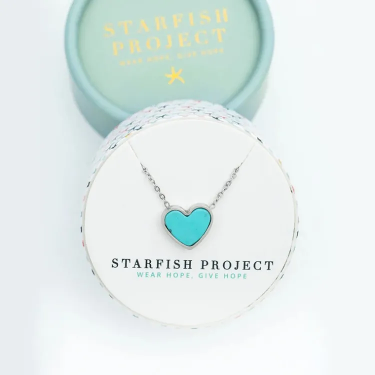 Discount Bay Turquoise Heart Necklace Fight Trafficking | Necklaces