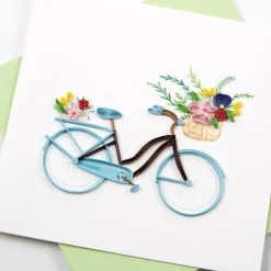 Outlet Bicycle & Flower Basket Quilling Card Frame It!