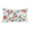 New Bird Flock Multi Embroidered Pillow 12″ x 20″ Pillows