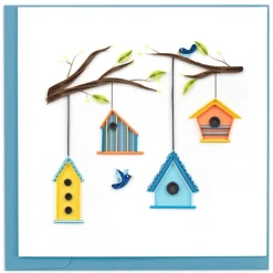 Sale Birdhouse Tree Quilling Card Frame It! | Bird & Flower Cards