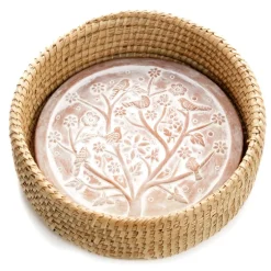 Clearance Birds in a Tree Bread Warmer Basket Tabletop | Chef Accessories