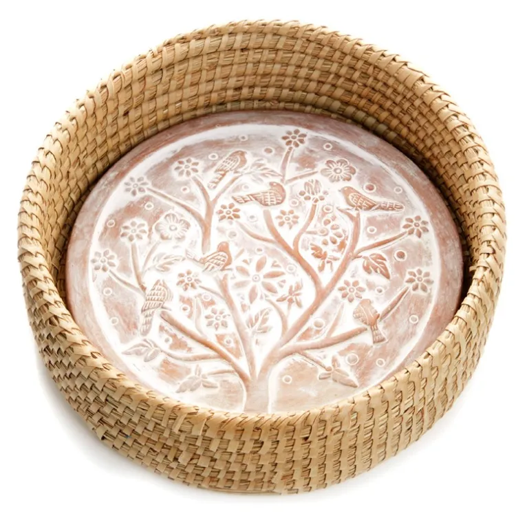 Clearance Birds in a Tree Bread Warmer Basket Tabletop | Chef Accessories