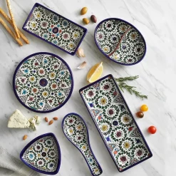 Clearance Blue Floral Divided Ceramic Dish Tabletop | Chef Accessories