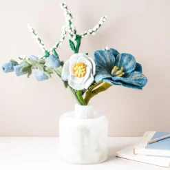 Fashion Blue Skies Felt Flower Bouquet Felt Flowers