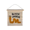 New Book Worm Canvas Hang Sign Wall Decor