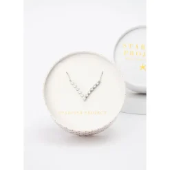 Discount Brilliance V-Bar Chevron Zircon & Platinum Necklace Fight Trafficking | Necklaces