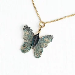 Sale Butterfly Gold Pendant Leaf Necklace Fight Trafficking
