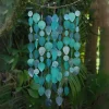 Fashion Capiz Leaf Chime – Teal Capiz Wind Chimes
