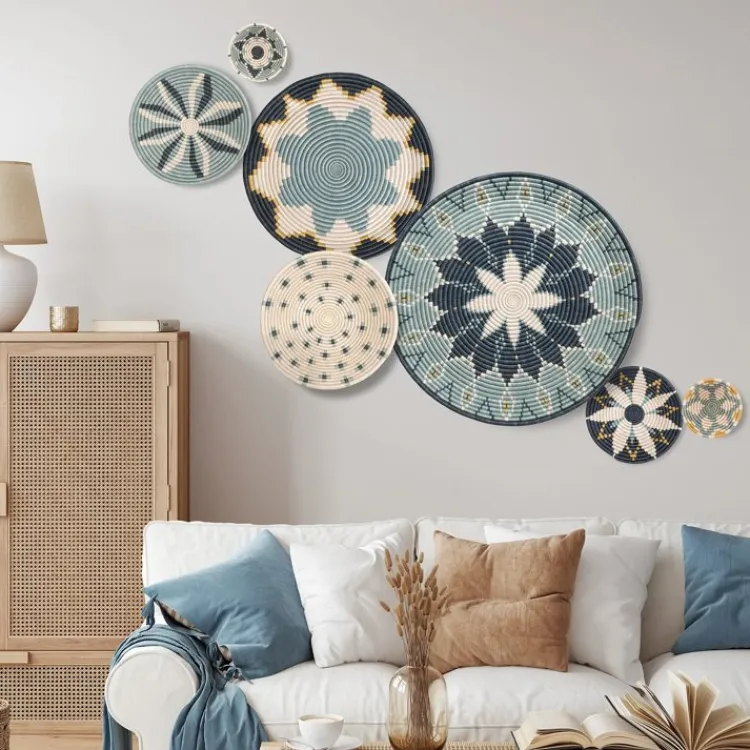 New 14″ Coastal Minimalism Woven Bowl – Delicate Wall Decor