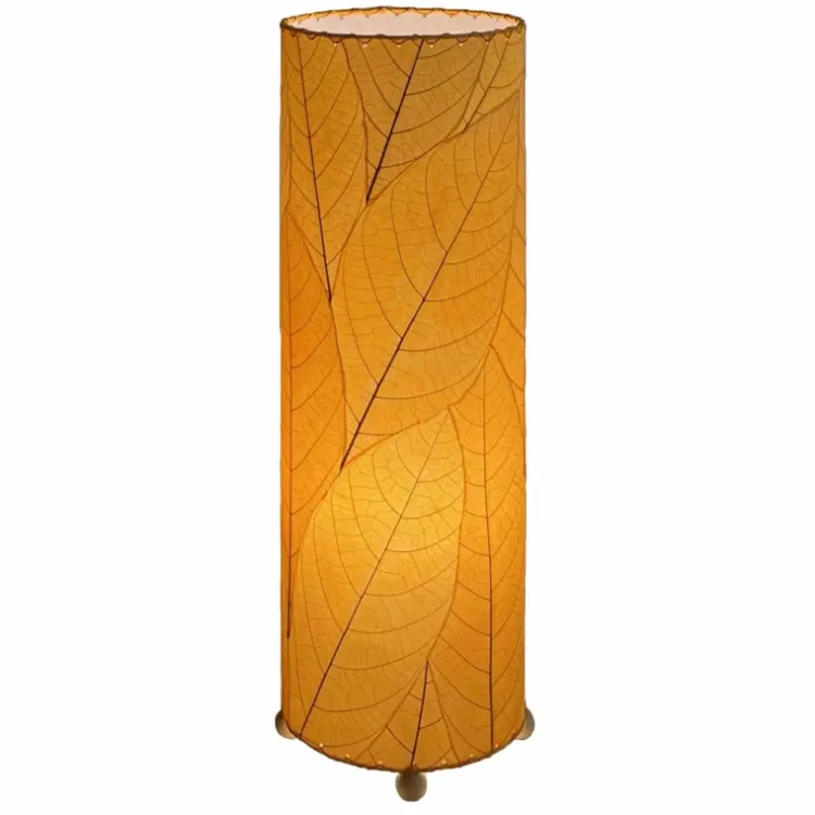 Fashion Cocoa Leaf Cylinder Leaf Lamp 24″ – Orange Leaf Lamps
