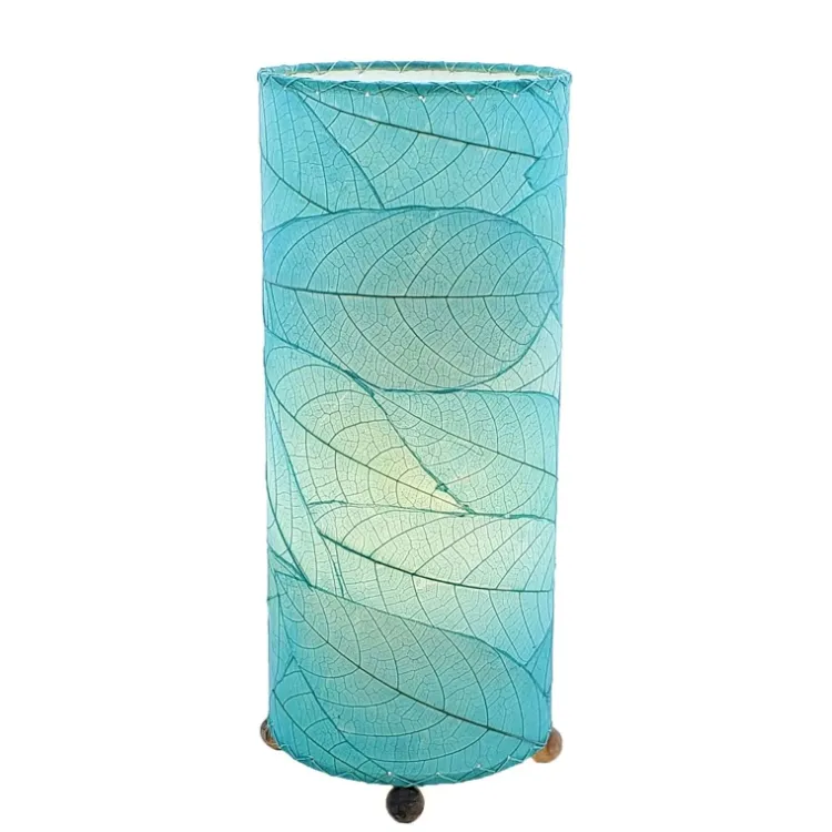 New Cocoa Leaf Cylinder Leaf Lamp – Sea Blue Leaf Lamps