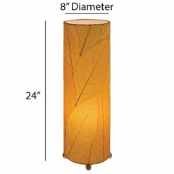 Fashion Cocoa Leaf Cylinder Leaf Lamp 24″ – Orange Leaf Lamps