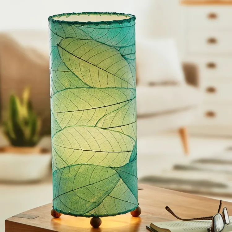 New Cocoa Leaf Cylinder Leaf Lamp – Sea Blue Leaf Lamps