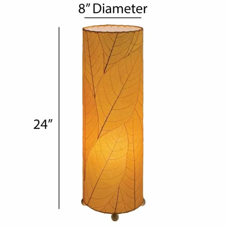Fashion Cocoa Leaf Cylinder Leaf Lamp 24″ – Orange Leaf Lamps