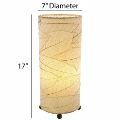 Hot Cocoa Leaf Cylinder Leaf Lamp – Natural – preorder for est. ship 7/2025 Leaf Lamps