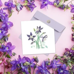 Outlet Columbine Flowers Quilling Card Bird & Flower Cards