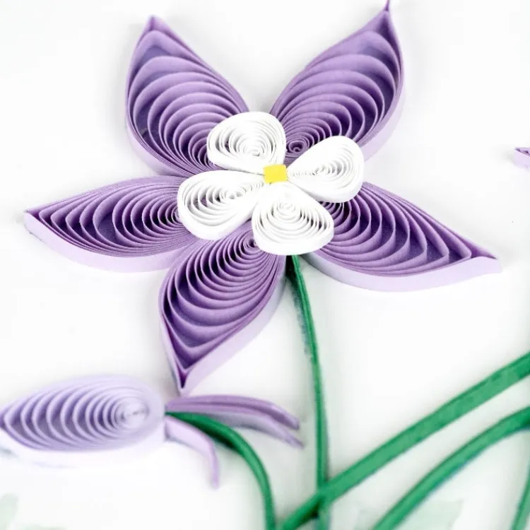 Outlet Columbine Flowers Quilling Card Bird & Flower Cards