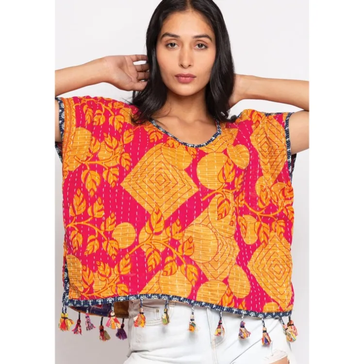 Fashion Cotton Kantha Crop Top Tops & Tunics