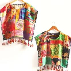 Fashion Cotton Kantha Crop Top Tops & Tunics