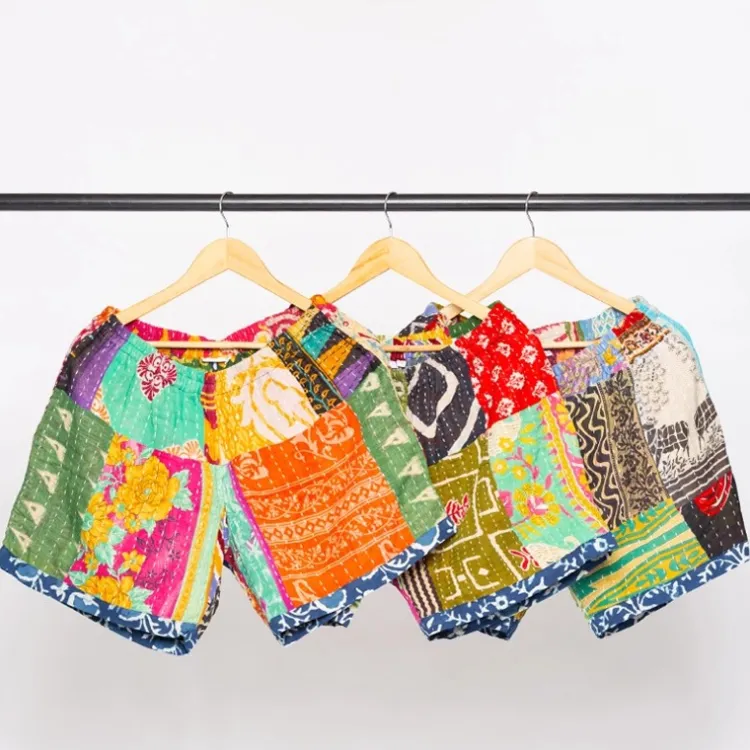 Best Cotton Kantha Shorts Pants & Jumpsuits