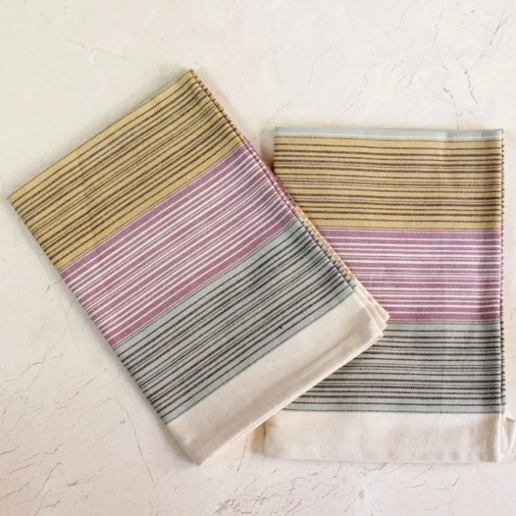 Fashion Cotton Tea Towel Apron Combo – Multi Set/2 Linens | Bread Warmer Baskets