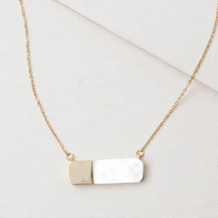 Discount Courage Light and Gold Mother of Pearl Necklace Fight Trafficking | Necklaces