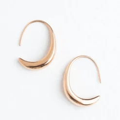 Best Crescent Moon Thread Drop Earrings Rose Gold Fight Trafficking | Earrings