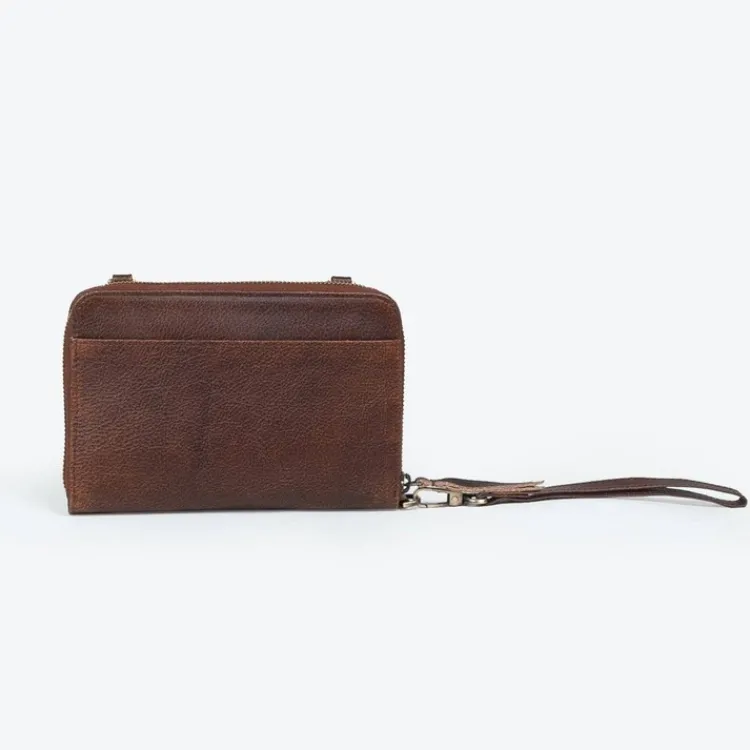 Clearance Crossbody Wallet Brown Leather Bags