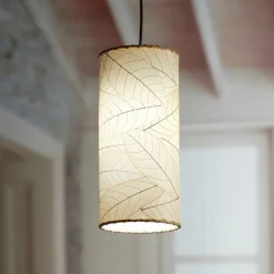 Best Cylinder Pendant Leaf Lamp – Natural Leaf Lamps