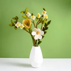Hot Delicate Apple Blossom Felt Flower Bouquet Felt Flowers