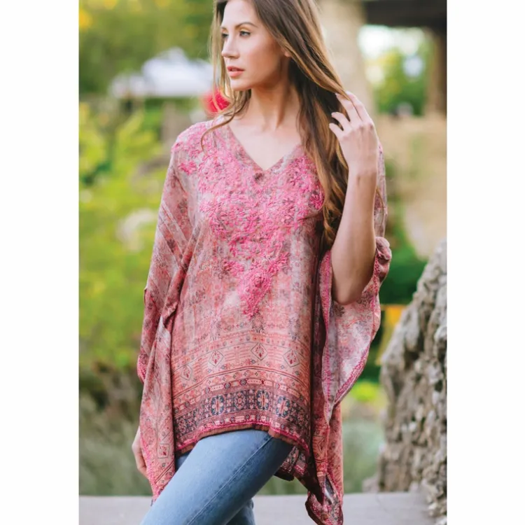 Best Demira Embroidered Tunic – Rose Tops & Tunics