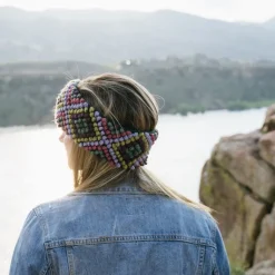 New Diamond Earwarmer Aqua Knitwear