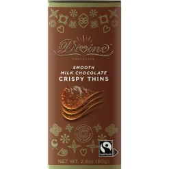 Hot Divine Milk Chocolate Crispy Thins Food