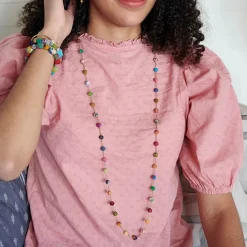 Discount Dotted Kantha Long Necklace Kantha Jewelry | Necklaces