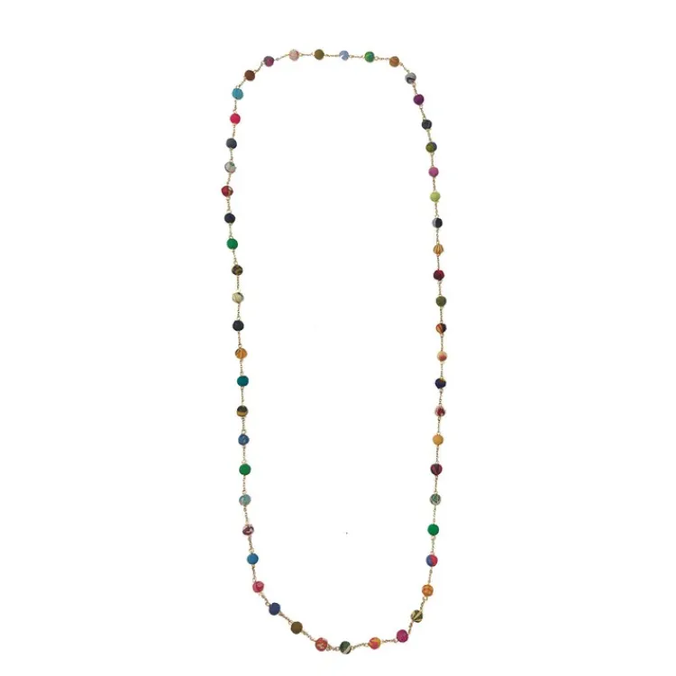 Discount Dotted Kantha Long Necklace Kantha Jewelry | Necklaces