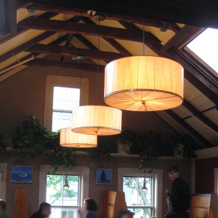 Clearance Drum Pendant 24” Leaf Lamp – Blue – preorder for est. ship 8/2025 Leaf Lamps