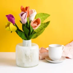 Online Dutch Tulip Felt Flower Bouquet Felt Flowers