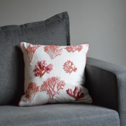 Hot Embroidered Coral Reef Pillow Natural Pillows