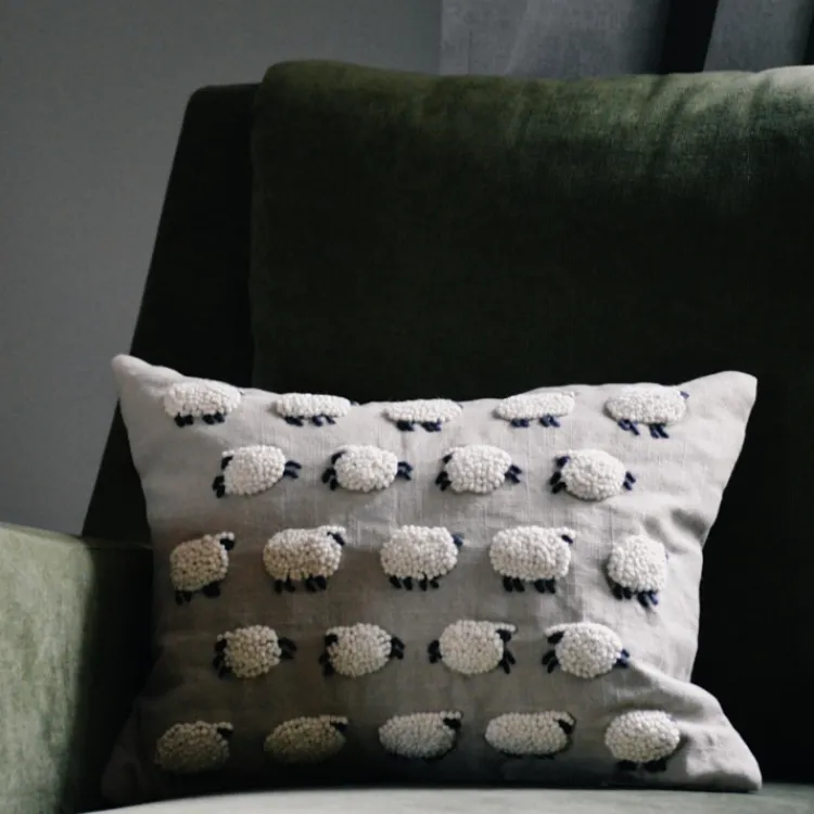 Hot Embroidered Sheep Pillow Pillows
