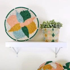 Online 14″ Extra Large Floret Round Basket Wall Decor