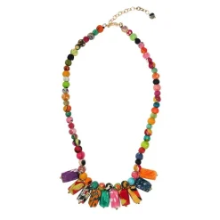Outlet Fanned Rectangle Kantha Necklace Kantha Jewelry | Necklaces