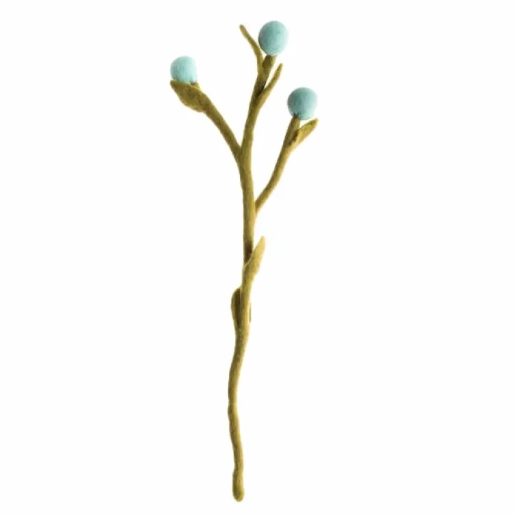 Sale Felt Billy Buttons – Pastel Blue Felt Flowers